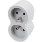Legrand biplite fb 2x2p + t standard prises frontales - blanc et gris