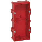 Legrand bo�te de ma�onnerie batibox carr�e - 2 postes - 40 mm - rouge