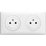 Legrand celiane double prise de courant avec terre affleurante prcable  encastrer blanc