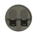 Enjoliveur double rj45 - legrand - c�liane - graphite - int�rieur - 2 postes