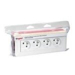 Legrand kit essentiel mosaic 4 prises de courant + support + bo�te dencastrement