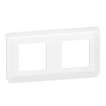 Plaque double - legrand - mosaic - horizontale - blanc - 2 postes