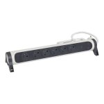Legrand - rallonge 6x2p + t surface avec inter cordon 15m et parafoudre - blanc / noir Legrand - rallonge 6x2p + t surface avec inter cordon 15m et parafoudre - blanc / noir