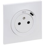 Legrand neptune prise avec chargeur usb type c - blanc