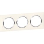 Legrand plaque de finition triple dooxie blanc chrome