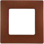 Plaque d�corative - legrand - nilo� - marron - finition cacao - 1 poste