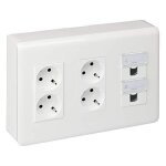 Legrand prise murale multiple prise murale multiple fiche schuko fiche rj45 - 078883ea
