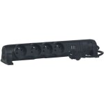 Legrand rallonge multiprise 4x2 p + t 2 chargeurs usb noir