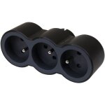 Legrand triplite fb 3x2p + t standard prises frontales - noir