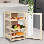 Idmarket l�gumier fruitier en bois vegge avec 3 tiroirs amovibles