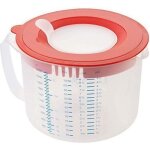 Verre doseur 3 en 1 - leifheit - 3169 - 22 litres - bec verseur - tamis rglable
