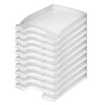 Leitz plus - corbeille  courrier slim 35mm - transparent givr - lot de 10 - 52370003