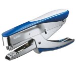 Leitz pince - agrafeuse 5548 mtal chrome et bleu 30 feuilles agrafes 24 / 6 ou 26 / 6 en bote