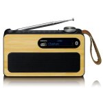 Lenco pdr - 040bamboobk - radio dab + - bambou - noir