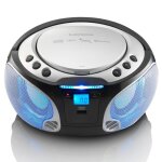 Lenco radio et lecteur cd scd - 550 argenté Lenco radio et lecteur cd scd - 550 argenté