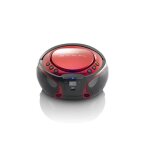 Lenco radio et lecteur cd scd - 550 rouge
