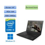 Lenovo thinkpad l460 - windows 11 - i5 4go 240go ssd - 14 - webcam - ordinateur portable pc noir