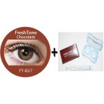 Lentilles de contact de couleur chocolat 3tons + avizor solution multifonctions 10ml + kit de rangement ...