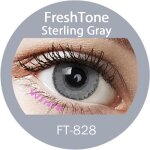 Lentilles de contact de couleur sterling gray 3tons 12 mois sans correction