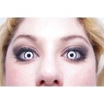 Lentilles de contact oeil blanc et noir - fantaisies - adulte - mixte