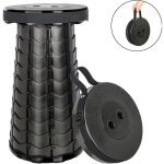 Tabouret pliant - leogreen - tlescopique - plastique - max 150kg - noir