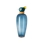 Vase en forme de bouteille - leonardo - papageno - bleu - 203 mm - intrieur
