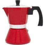 Cafetire italienne - leopold vienne - tivoli - 6 tasses - rouge - compatible induction