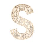 Lettre s en bois alphabet g�ant ajour� 24 cm