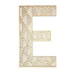 Lettre e en bois alphabet gant ajour 24 cm