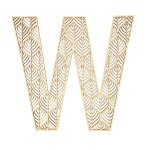 Lettre w en bois alphabet g�ant ajour� 24 cm