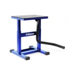 Lve moto - sifam - cross bleu - hauteur 29cm  41cm - plateau 29cm x 23cm