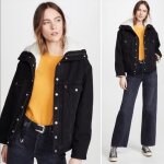 Levis dad faux sherpa lined denim veste noir