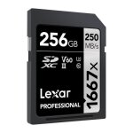 Carte sdxc - lexar - 256 go - 250 mo / s - classe 10 uhs - ii - 1667x professional