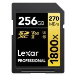 Lexar carte sdxc 256 go 1800x pro 270 mo / s classe 10 uhs - ii u3