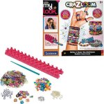 Lexibook crazart - kit de bracelet �lastiques � tisser rock n roll rose violet bleu vert orange jaune ...