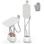 Dfroisseur vertical professionnel 3 en 1 - 1800w vapeur puissant portable pour vtements - blanc