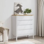 Ley commode floro blanc bois de pin massif - shipenophy - vox16140