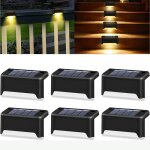 Lampe solaire - leytn - 6 pcs - led blanc chaud - tanche ip65 - clairage extrieur