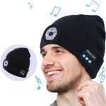 Leytn bonnet de musique bluetooth led bonnet casquette sans fil casque musique chapeau pour hommes femmes ...