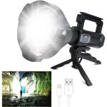 Lampe de poche led ultra puissante rechargeable tanche - leytn - torche - 4 modes - 500m