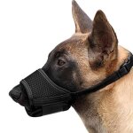 Muselire pour chien - leytn - ajustable en nylon respirant - anti - aboiement - anti - morsure - taille ...