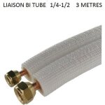 Prêt a poser liaison bi tube frigorifique m1 climatisation 1 / 4 3 / 8 raccords prêt montes 3 metres ... Prêt a poser liaison bi tube frigorifique m1 climatisation 1 / 4 3 / 8 raccords prêt montes 3 metres ...