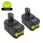 Libatter batterie 2pcs p108 18v 6. 0ah packs de batteries de remplacement lithium - ion 2 pices compatible ...