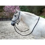 Licol éthologique - norton - noir - taille cheval - rênes amovibles - 3 m de longueur Licol éthologique - norton - noir - taille cheval - rênes amovibles - 3 m de longueur