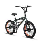 Licorne bike jump premium bmx systme de rotor  360 4 niveaux en acier [noir / vert citron, freestyle ...