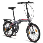 Licorne bike phoenix 2d vlo pliant en aluminium 20 pouces [anthracite - rouge v - bremse]