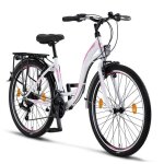 Licorne bike stella premium city bike 2426 et 28 pouces ? v�lo hollandais gar�on [blanc 26]