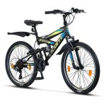 Licorne bike vtt premium double suspension ? confort et contr�le maximum pour tous terrains [noir / lime ...
