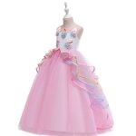 Licorne robe longue princesse fille de anniversaire crmonie sans manches robe de bal soire en tulle ...