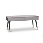 Lifa living banquette design dintrieur grise banc ottoman vintage 2 places bout de lit salon gris perle ...